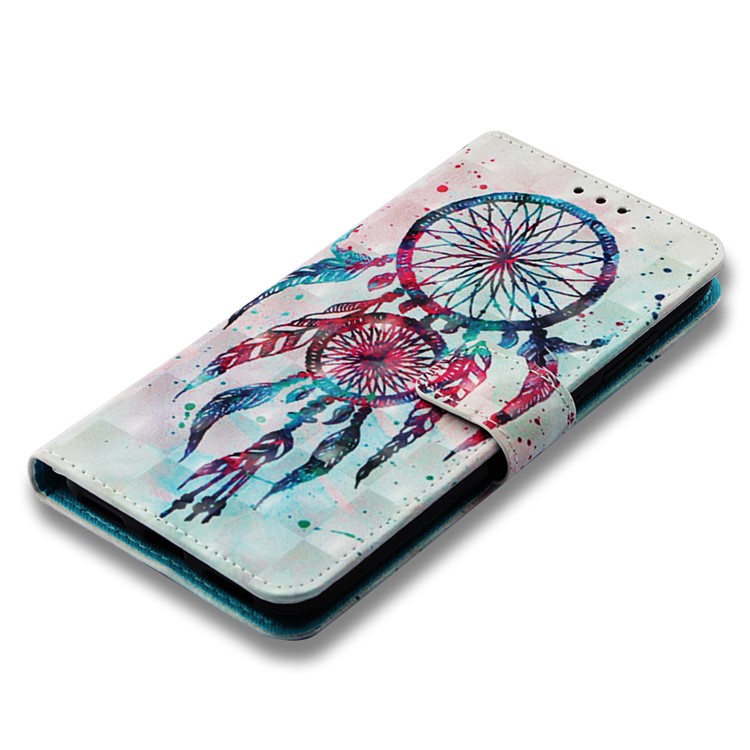 Musterdruck PU Leder Brieftaschenhülle Für Xiaomi Pocophone F1 / Poco F1 (indien) - Red Dream Catcher