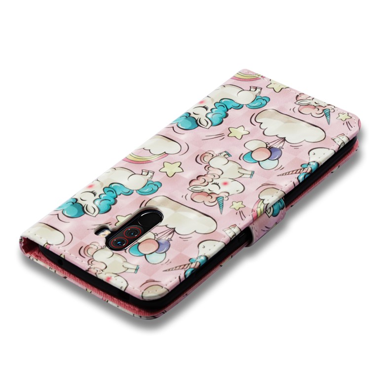Pattern Printing PU Leather Wallet Mobile Shell Case for Xiaomi Pocophone F1 / Poco F1 (India) - Unicorns-8