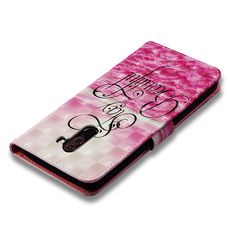 Pattern Printing PU Leather Wallet Accessory Case for Xiaomi Pocophone F1 / Poco F1 (India) - Stay Beautiful-8