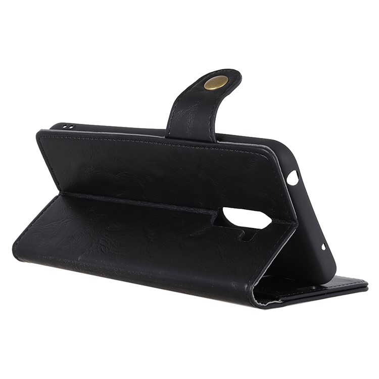For Xiaomi Pocophone F1 / Poco F1 (India) Crazy Horse Leather Case | S-shape, Wallet and Stand - Black-10
