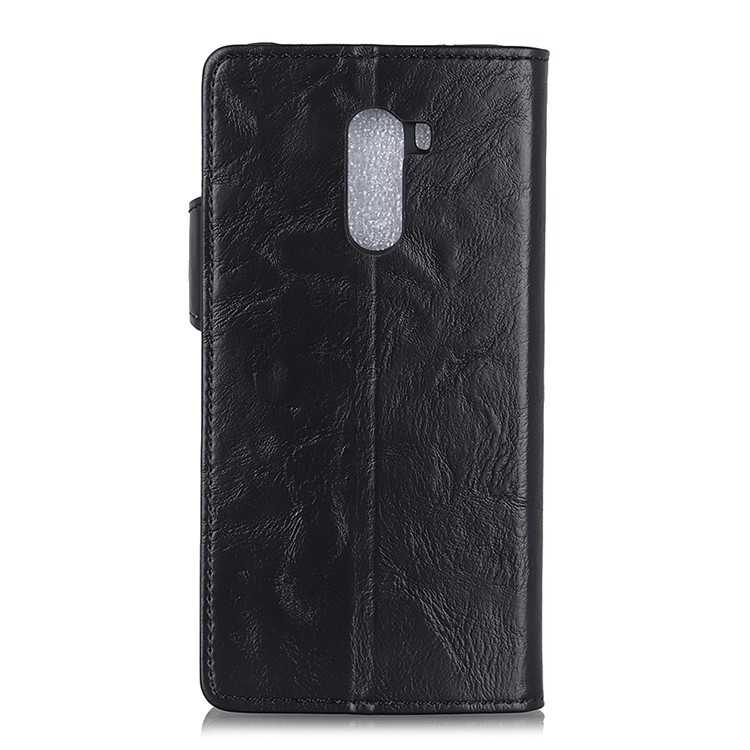 For Xiaomi Pocophone F1 / Poco F1 (India) Crazy Horse Leather Case | S-shape, Wallet and Stand - Black-8