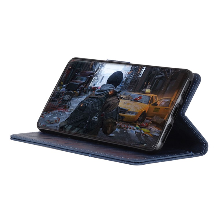 For Xiaomi Pocophone F1 / Poco F1 (India) Crazy Horse Leather Mobile Shell| S-shape, Wallet and Stand - Blue-6