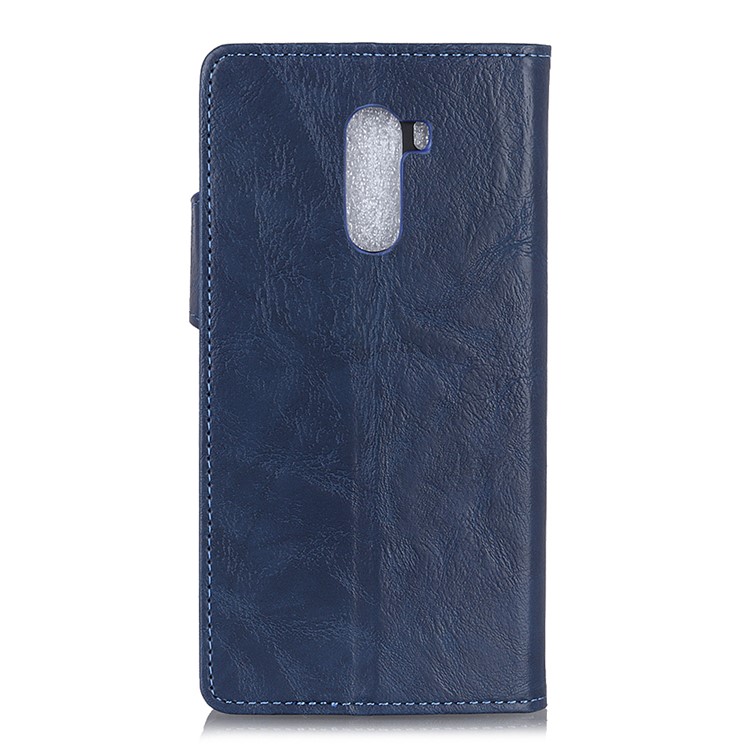 For Xiaomi Pocophone F1 / Poco F1 (India) Crazy Horse Leather Mobile Shell| S-shape, Wallet and Stand - Blue-8