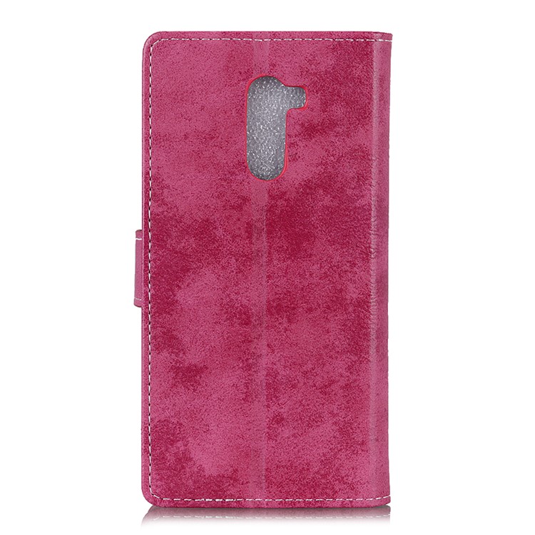 Vintage Style Leather Wallet Cover for Xiaomi Pocophone F1 / Poco F1 in India - Rose-3