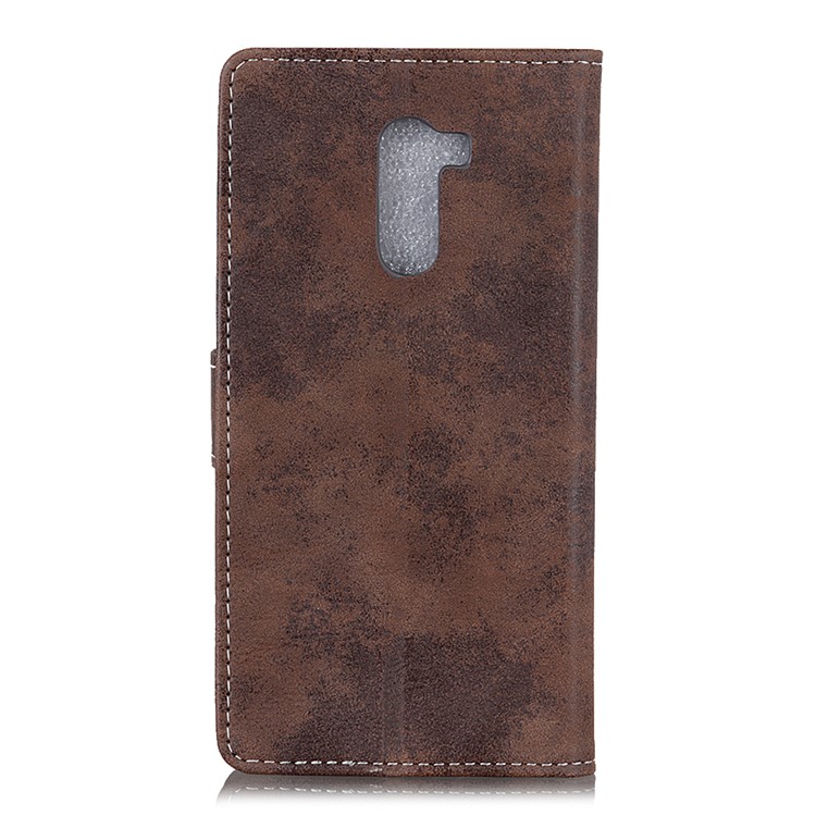 Vintage Style Wallet Leather Stand Cover for Xiaomi Pocophone F1 / Poco F1 in India - Brown-3