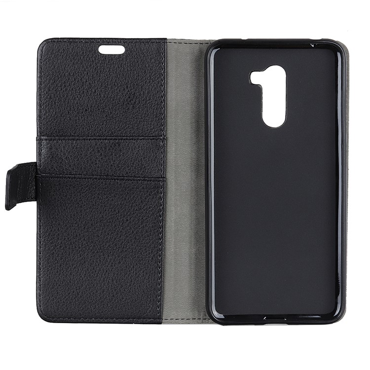 Litchi Skin Wallet Leather Stand Case for Xiaomi Pocophone F1 / Poco F1 in India - Black-5