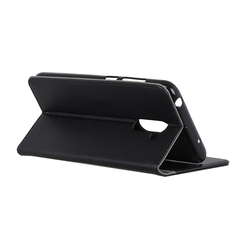 Litchi Skin Wallet Leather Stand Case for Xiaomi Pocophone F1 / Poco F1 in India - Black-6