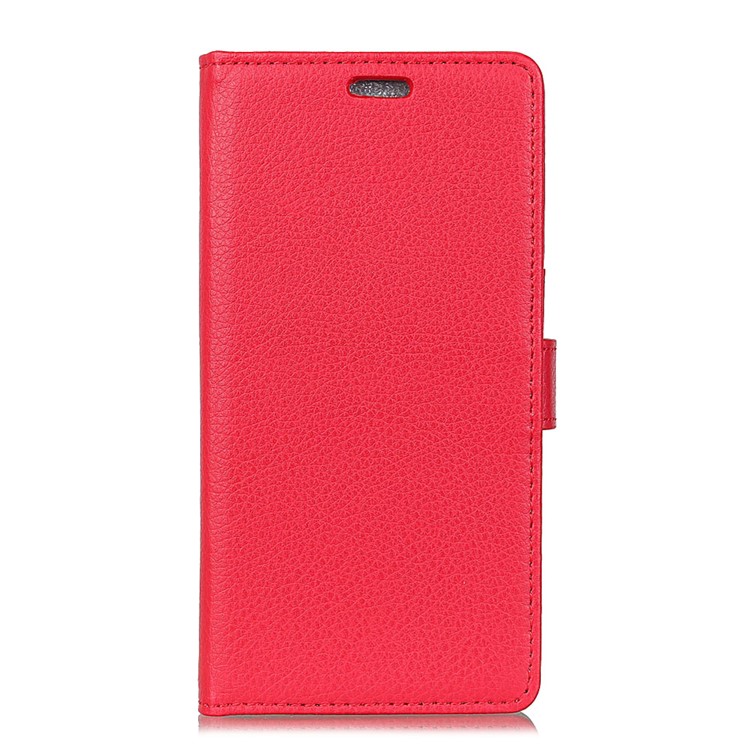 Litchi Skin Wallet Leather Stand Shell for Xiaomi Pocophone F1 / Poco F1 in India - Red-1