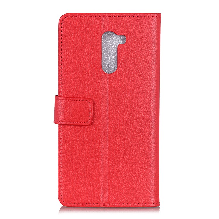Litchi Skin Wallet Leather Stand Shell for Xiaomi Pocophone F1 / Poco F1 in India - Red-3