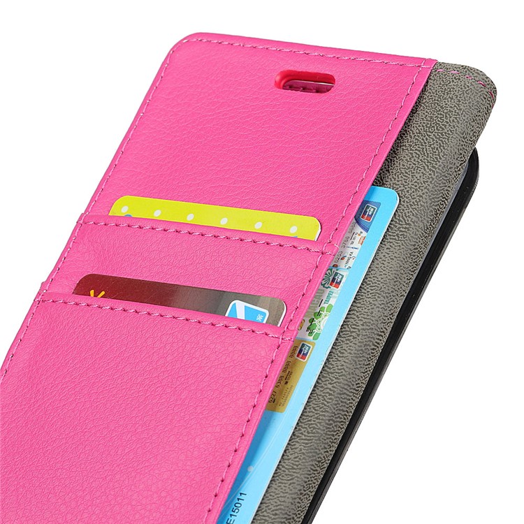 Litchi Skin Leather Wallet Case for Xiaomi Pocophone F1 / Poco F1 in India - Rose-2