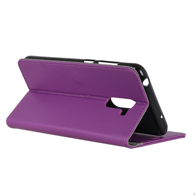 Litchi Skin Magnetic Leather Stand Case for Xiaomi Pocophone F1 / Poco F1 in India - Purple-5