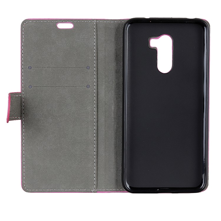 Leather Stand Case with Card Slots for Xiaomi Pocophone F1 / Poco F1 in India - Rose-4