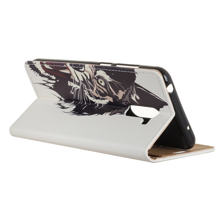 For Xiaomi Pocophone F1 / Poco F1 (India) Patterned PU Leather Cover (Wallet and Stand) - Tiger Pattern-6