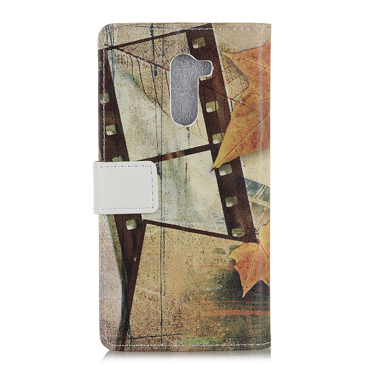 For Xiaomi Pocophone F1 / Poco F1 (India) Patterned PU Leather Protective Case (Wallet and Stand) - Eiffel Tower and Maple Leaves-3
