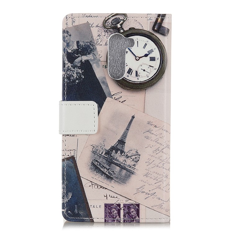 For Xiaomi Pocophone F1 / Poco F1 (India) Patterned PU Leather Cover Casing (Wallet and Stand) - Eiffel Tower and Quill-pen-3