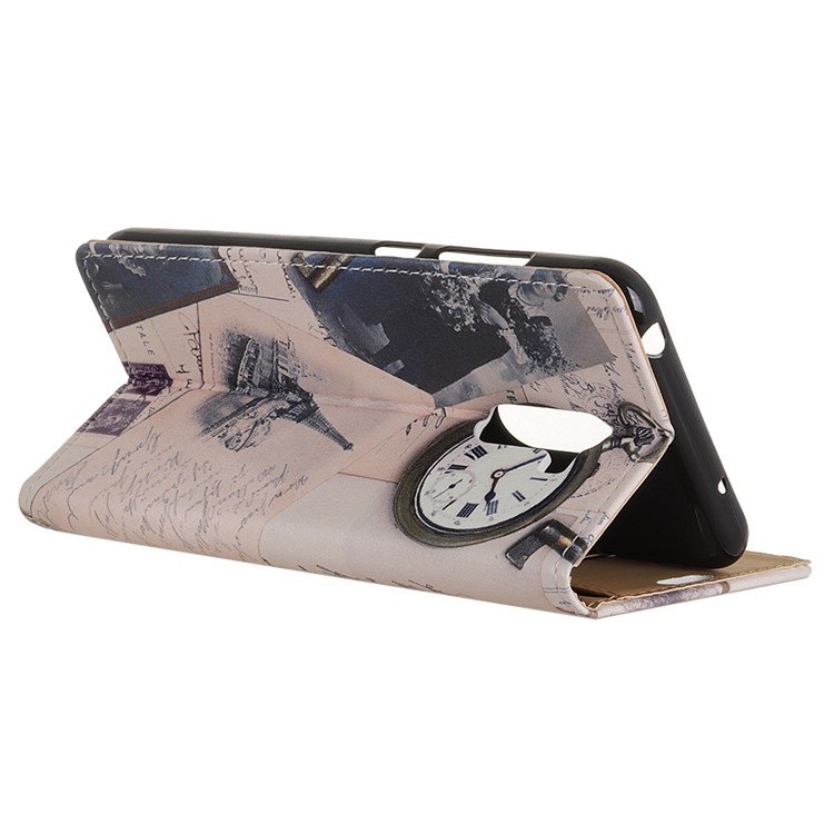For Xiaomi Pocophone F1 / Poco F1 (India) Patterned PU Leather Cover Casing (Wallet and Stand) - Eiffel Tower and Quill-pen-6