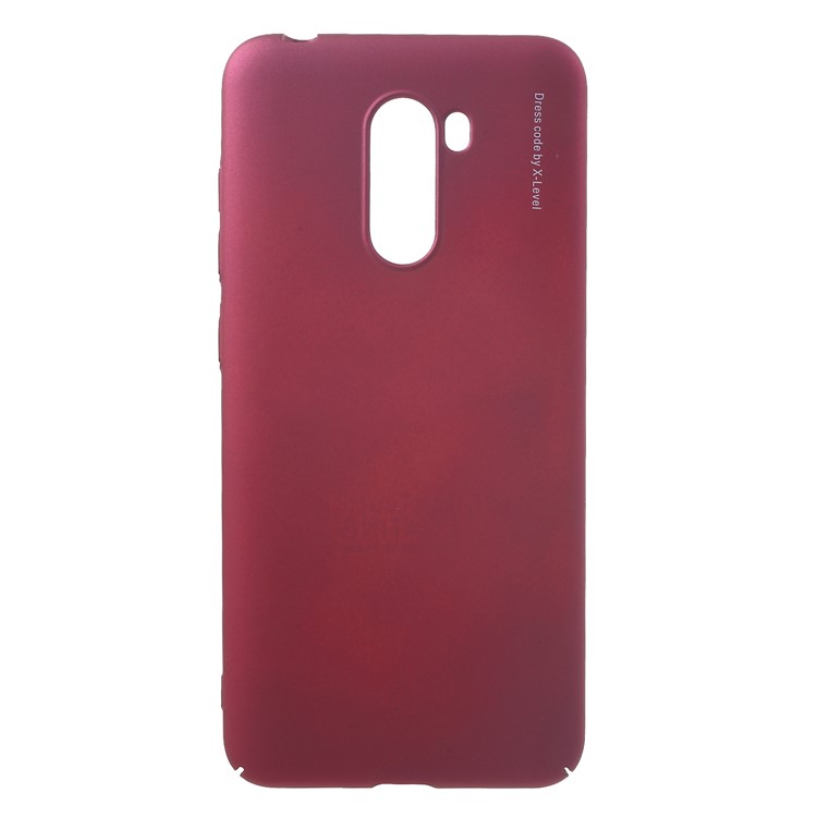 X-LEVEL Knight Series Matte PC Case for Xiaomi Pocophone F1 Poco F1 (India) - Wine Red-1