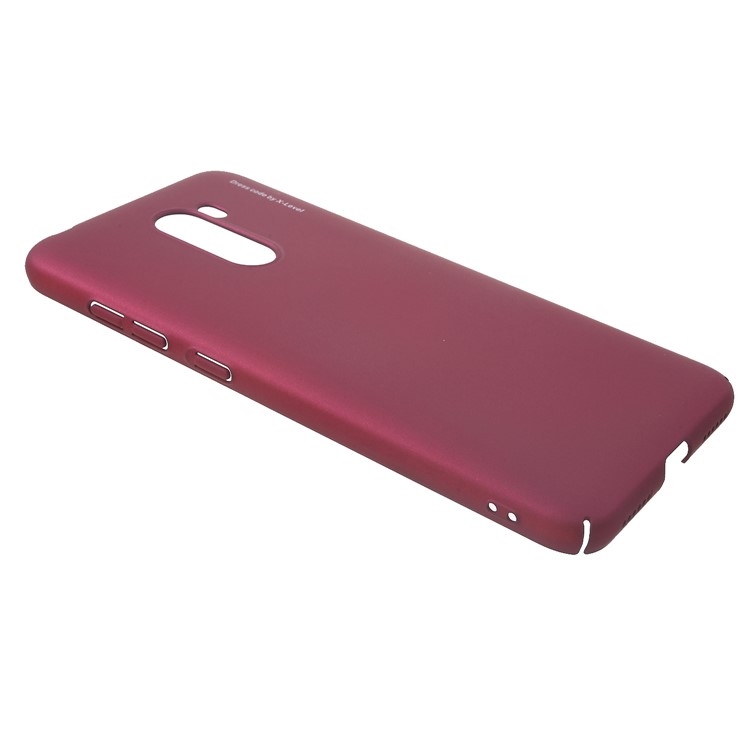 X-LEVEL Knight Series Matte PC Case for Xiaomi Pocophone F1 Poco F1 (India) - Wine Red-2