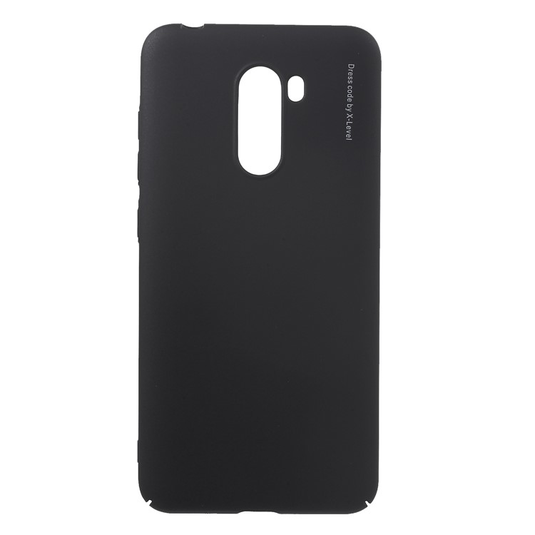 X-LEVEL Knight Series Matte PC Case Cover for Xiaomi Pocophone F1 Poco F1 (India) - Black-1