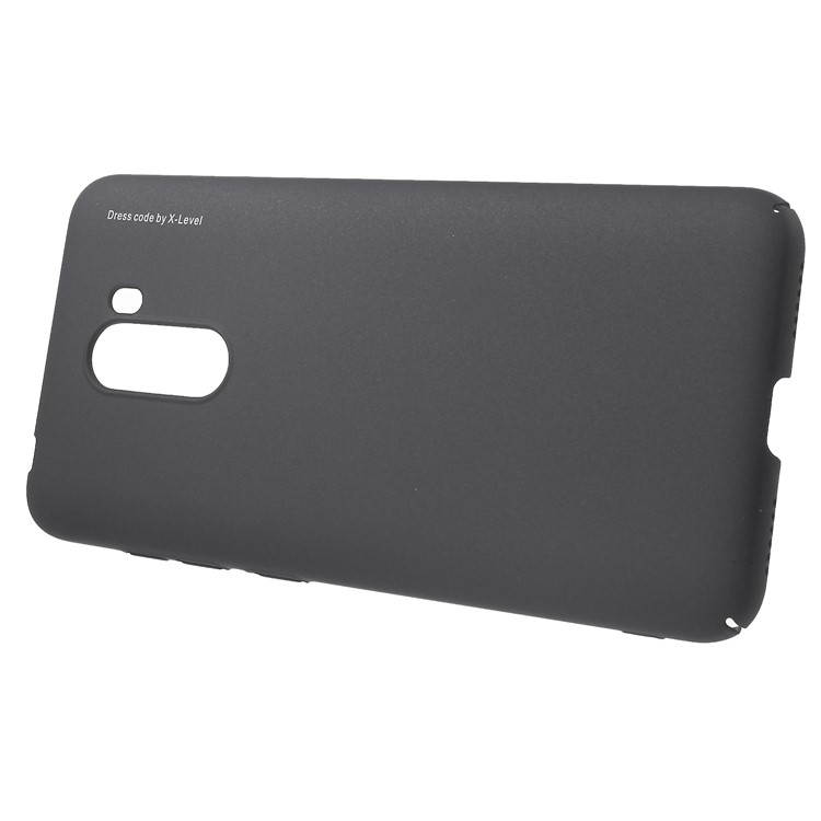 X-LEVEL Knight Series Matte PC Case Cover for Xiaomi Pocophone F1 Poco F1 (India) - Black-2