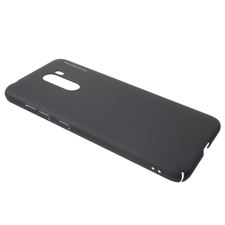 X-LEVEL Knight Series Matte PC Case Cover for Xiaomi Pocophone F1 Poco F1 (India) - Black-3