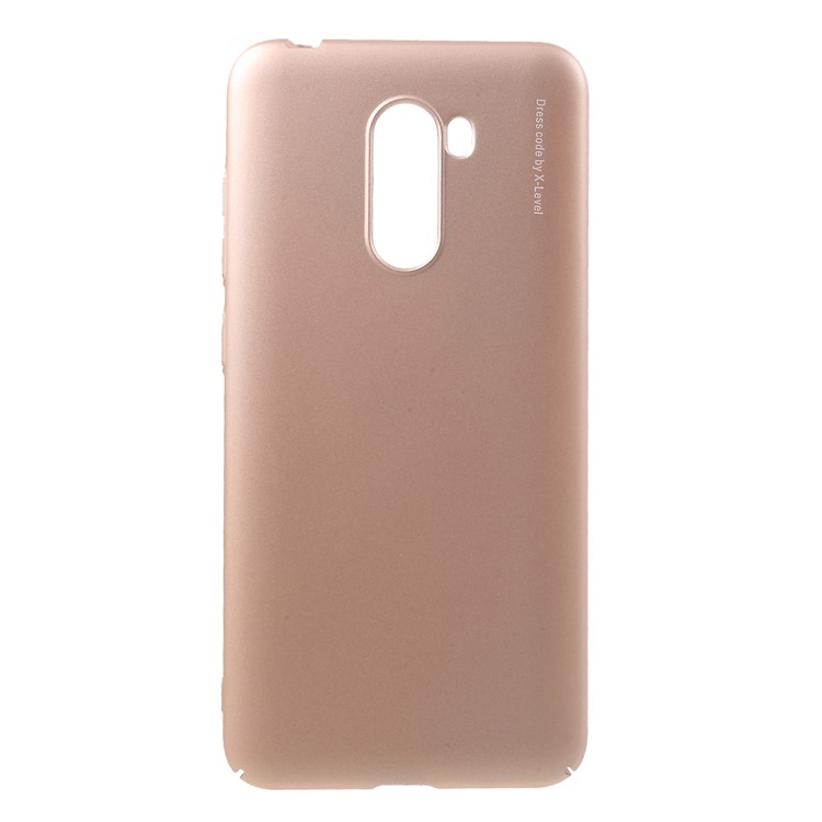 X-LEVEL Knight Series Matte PC Cover Shell for Xiaomi Pocophone F1 Poco F1 (India) - Gold-1