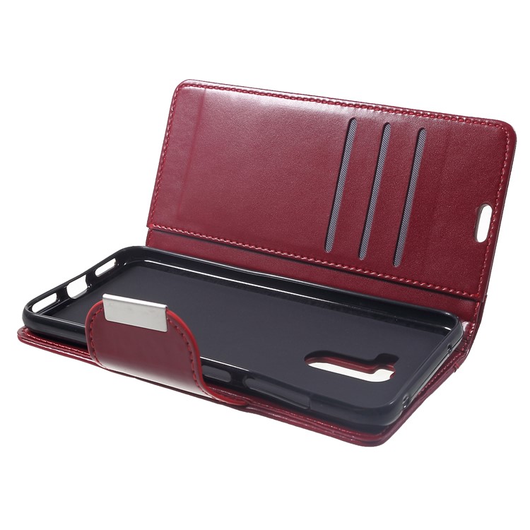 Flip Wallet PU Leather Stand Case for Xiaomi Pocophone F1 / Poco F1 (India) - Red-5