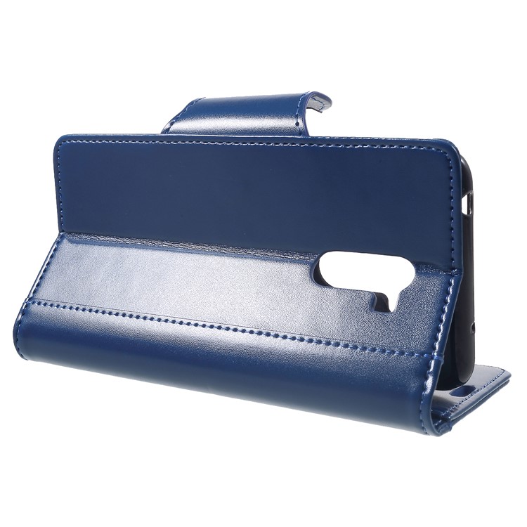 Flip Wallet PU Leather Stand Shell for Xiaomi Pocophone F1 / Poco F1 (India) - Blue-4