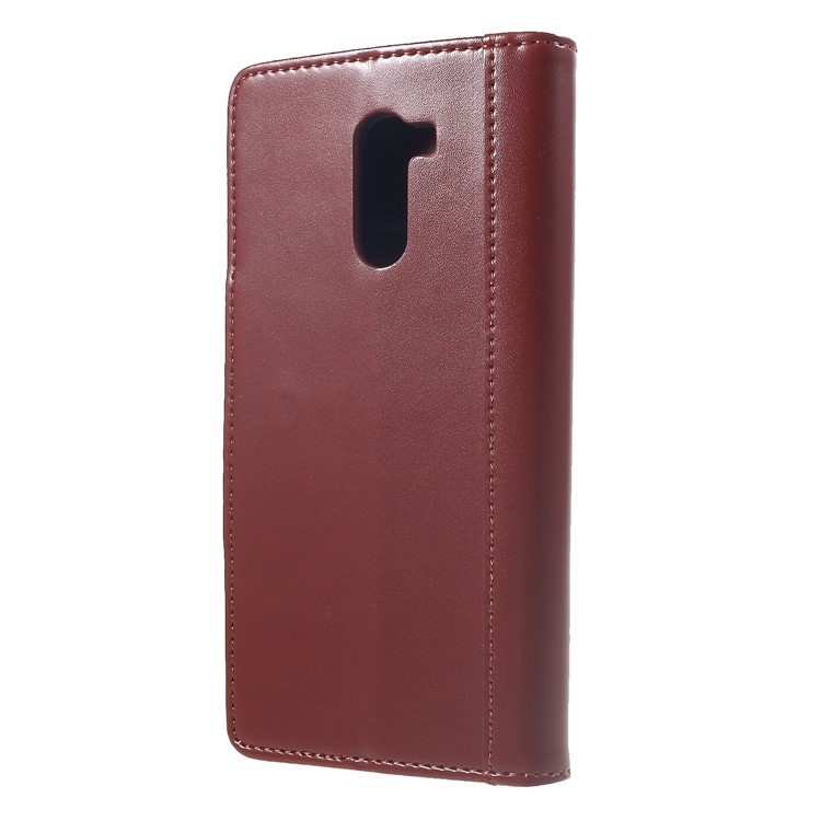 Flip Wallet PU Leather Stand Casing for Xiaomi Pocophone F1 / Poco F1 (India) - Brown-2