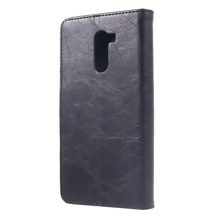 For Xiaomi Pocophone F1 / Poco F1 (India) Crazy Horse Wallet Stand Split Leather Case with Card Holders - Black-2