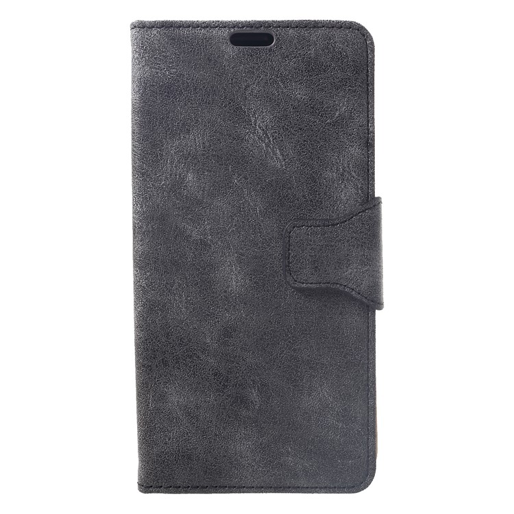 Vintage Style Split Leather Stand Magnetic Wallet Case for Xiaomi Pocophone F1 / Poco F1 (India) - Grey-3
