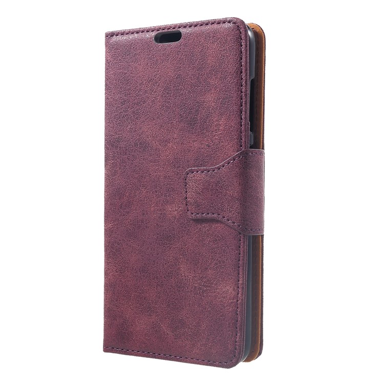Vintage Style Split Leather Stand Magnetic Wallet Cover for Xiaomi Pocophone F1 / Poco F1 (India) - Wine Red-3