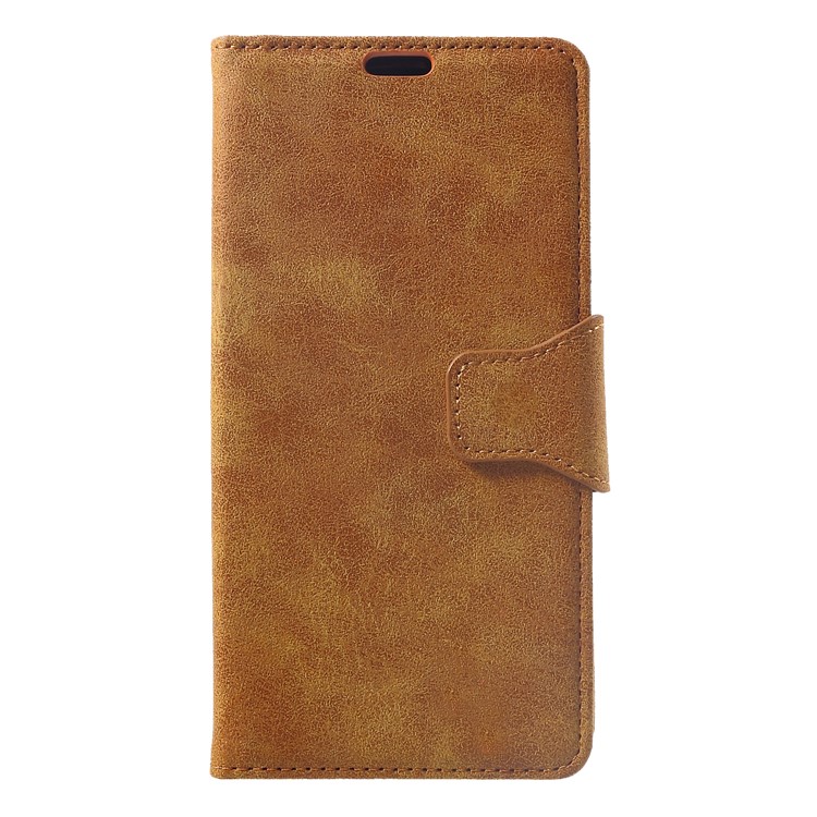 Vintage Style Split Leather Stand Magnetic Wallet Shell for Xiaomi Pocophone F1 / Poco F1 (India) - Brown-1