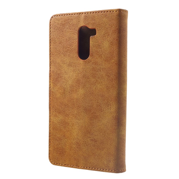Vintage Style Split Leather Stand Magnetic Wallet Shell for Xiaomi Pocophone F1 / Poco F1 (India) - Brown-2