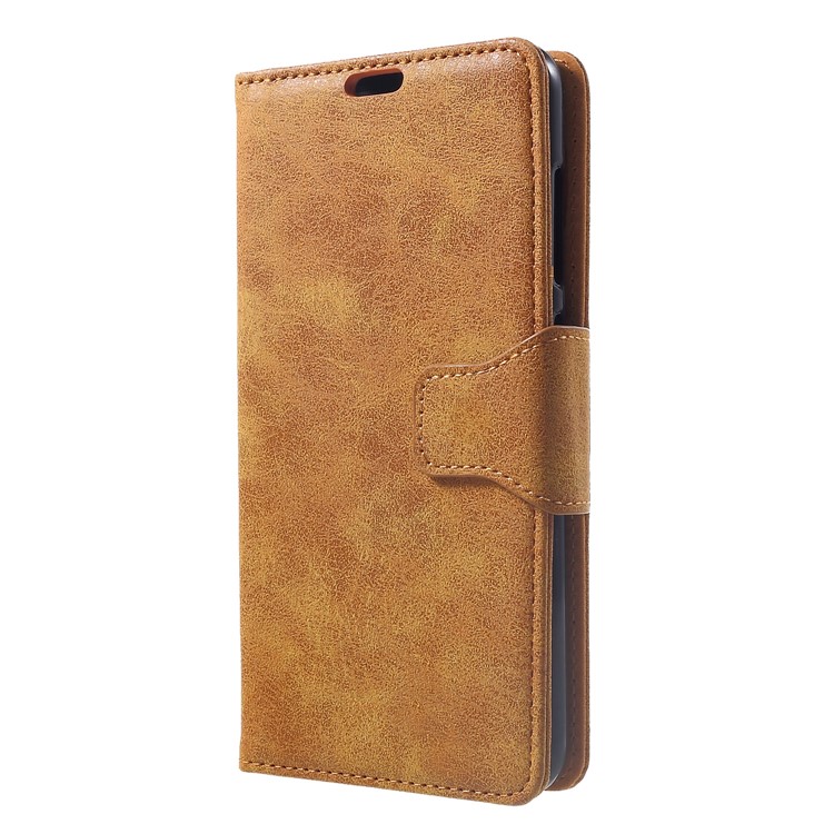 Vintage Style Split Leather Stand Magnetic Wallet Shell for Xiaomi Pocophone F1 / Poco F1 (India) - Brown-3