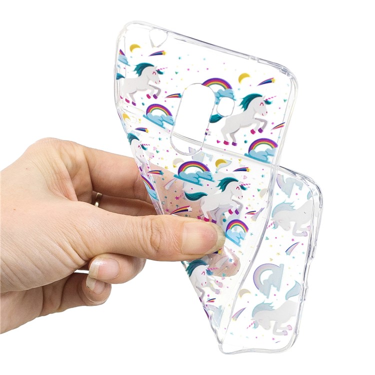 Pattern Printing Soft TPU Back Protection Featherweight Cover for Xiaomi Pocophone F1 / Poco F1 (India) - Unicorns and Rainbow-4