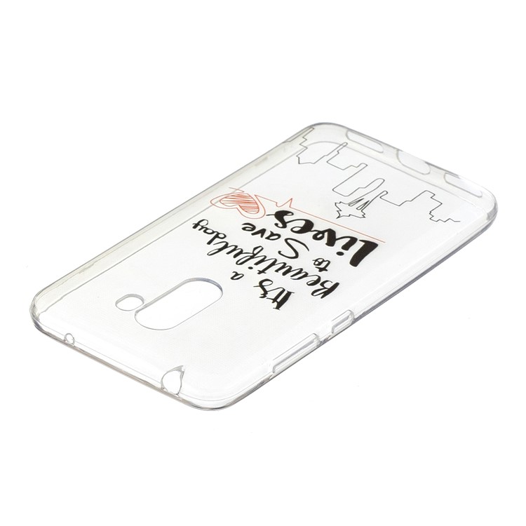 Pattern Printing Soft TPU Case Cover for Xiaomi Pocophone F1 / Poco F1 (India) - Life Quote-3