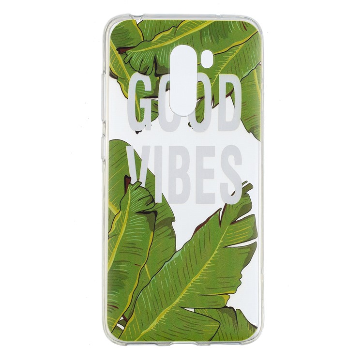 Pattern Printing Flexible TPU Phone Cover for Xiaomi Pocophone F1 / Poco F1 (India) - Banana Leaves-1