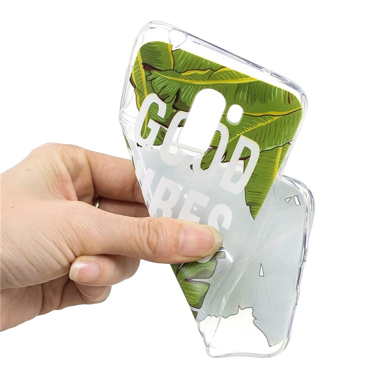 Pattern Printing Flexible TPU Phone Cover for Xiaomi Pocophone F1 / Poco F1 (India) - Banana Leaves-4