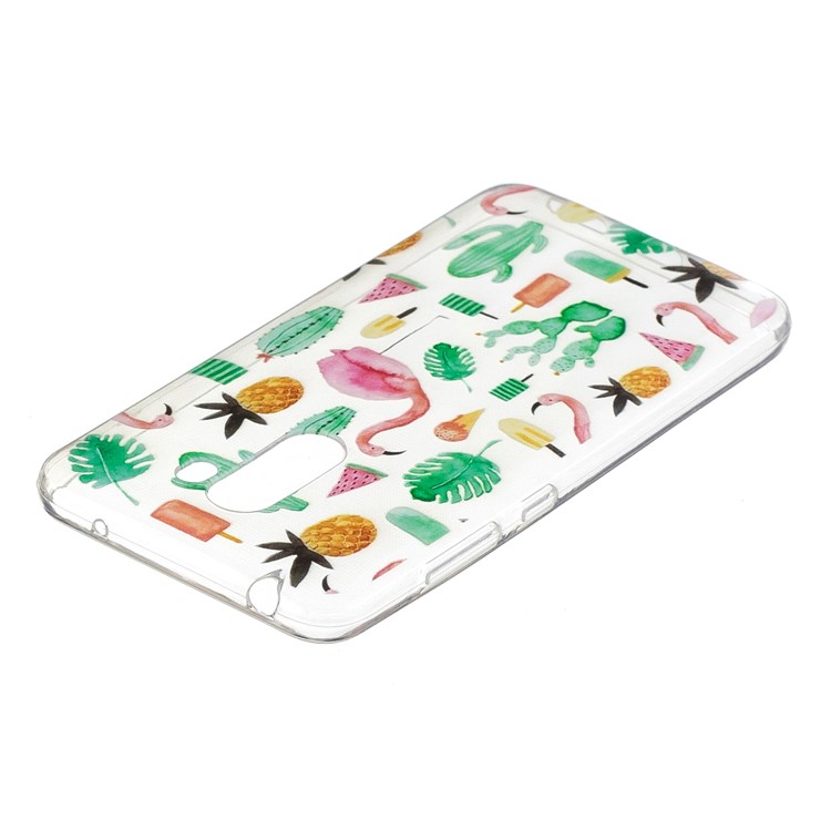Pattern Printing Soft TPU Protective Casing for Xiaomi Pocophone F1 / Poco F1 (India) - Flamingo and Cactus-3