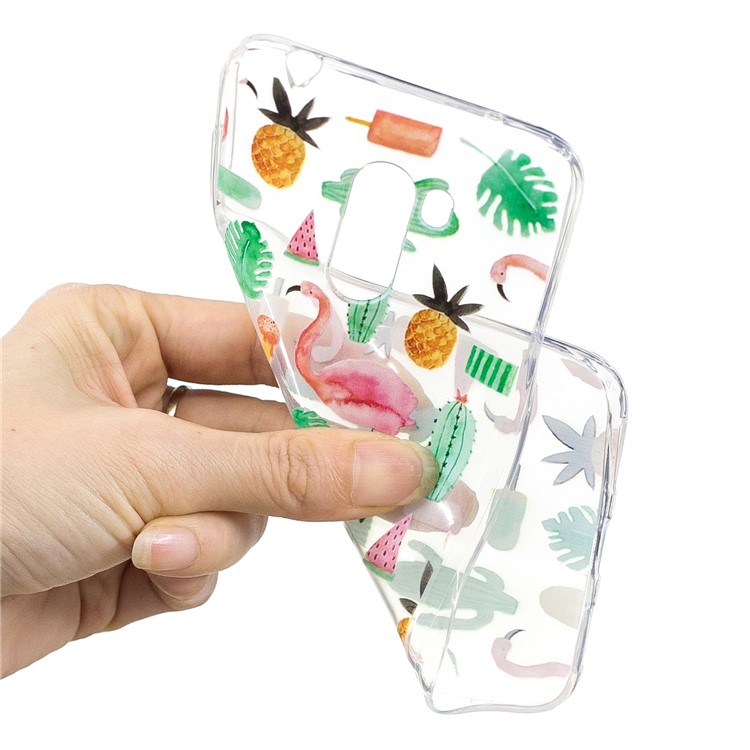 Pattern Printing Soft TPU Protective Casing for Xiaomi Pocophone F1 / Poco F1 (India) - Flamingo and Cactus-4