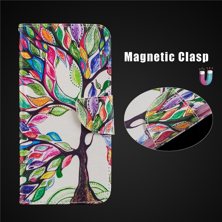 Pattern Printing PU Leather Protection Cell Phone Case for Xiaomi Pocophone F1 / Poco F1 - Colorized Tree-10
