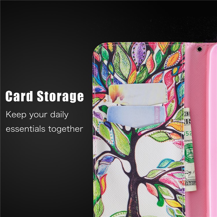 Pattern Printing PU Leather Protection Cell Phone Case for Xiaomi Pocophone F1 / Poco F1 - Colorized Tree-11