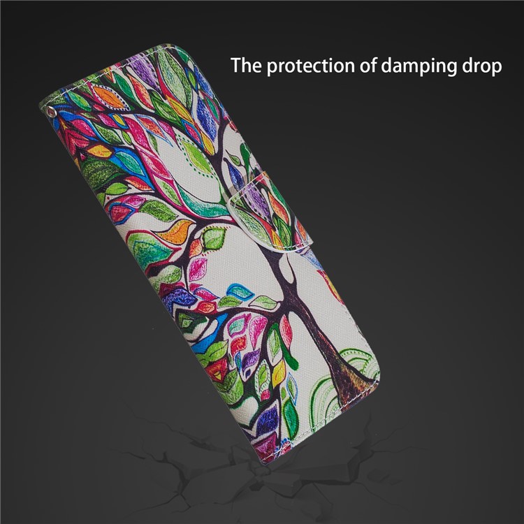 Pattern Printing PU Leather Protection Cell Phone Case for Xiaomi Pocophone F1 / Poco F1 - Colorized Tree-12