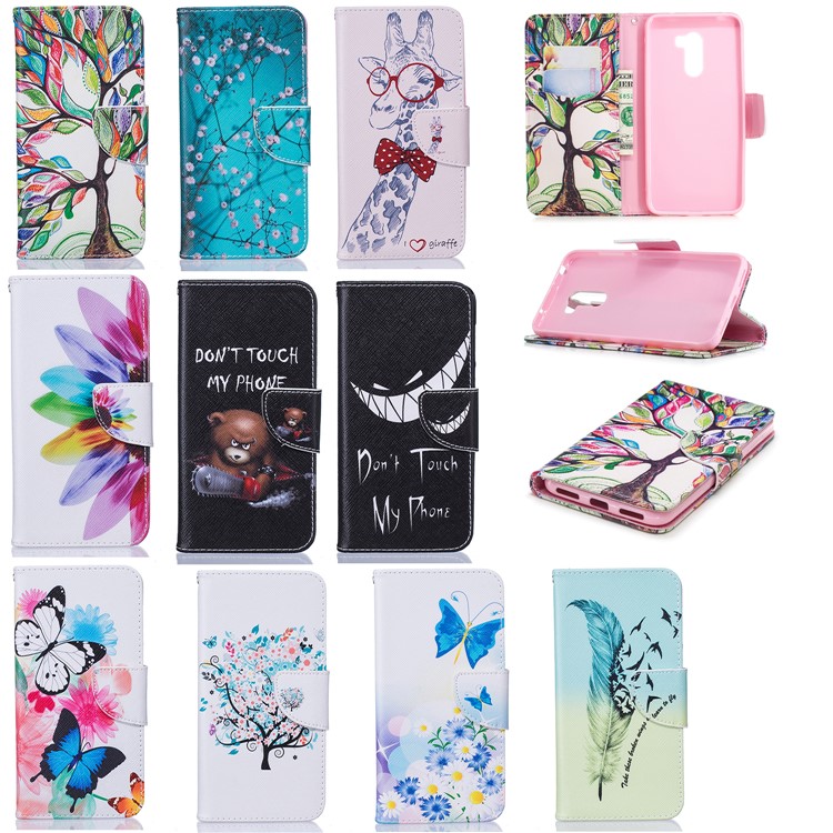 Pattern Printing PU Leather Protection Cell Phone Case for Xiaomi Pocophone F1 / Poco F1 - Colorized Tree-14