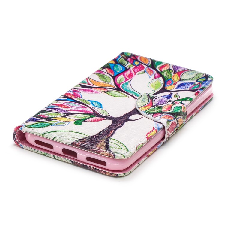 Pattern Printing PU Leather Protection Cell Phone Case for Xiaomi Pocophone F1 / Poco F1 - Colorized Tree-6