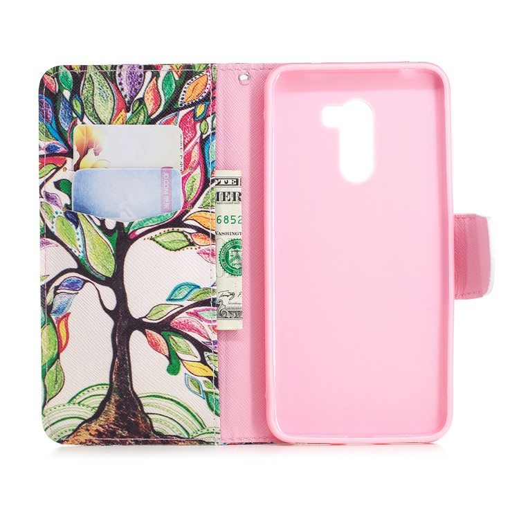 Pattern Printing PU Leather Protection Cell Phone Case for Xiaomi Pocophone F1 / Poco F1 - Colorized Tree-8