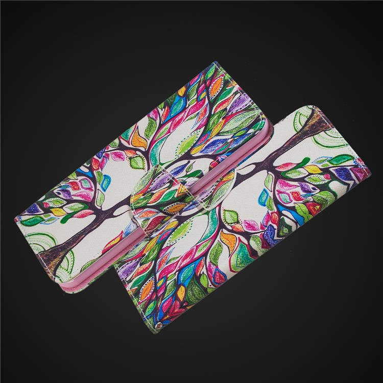 Pattern Printing PU Leather Protection Cell Phone Case for Xiaomi Pocophone F1 / Poco F1 - Colorized Tree-9