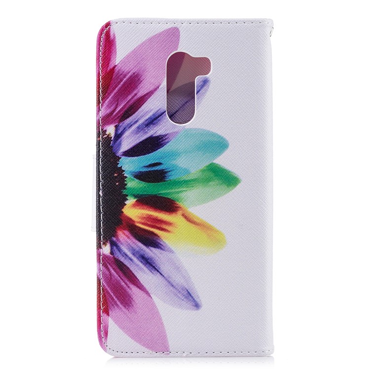 Pattern Printing PU Leather Protection Case with Wallet for Xiaomi Pocophone F1 / Poco F1 (India) - Petals Pattern-3