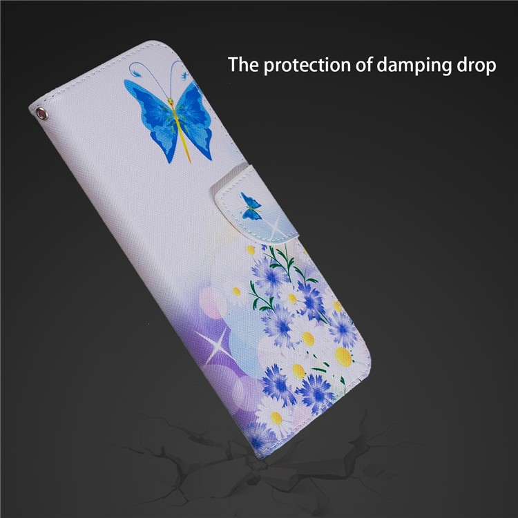 Pattern Printing PU Leather Protection Cell Phone Case with Stand for Xiaomi Pocophone F1 / Poco F1 (India) - Blue Butterflies-12